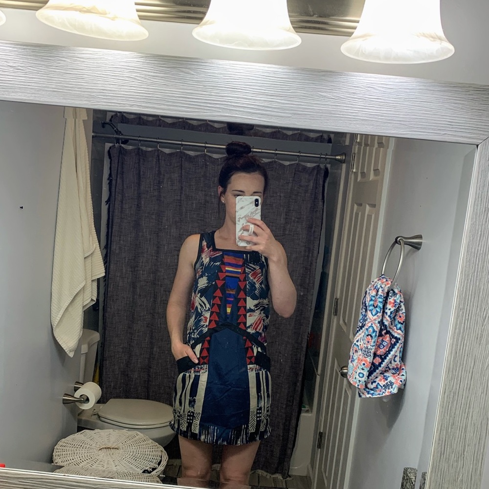 Aztec print dress